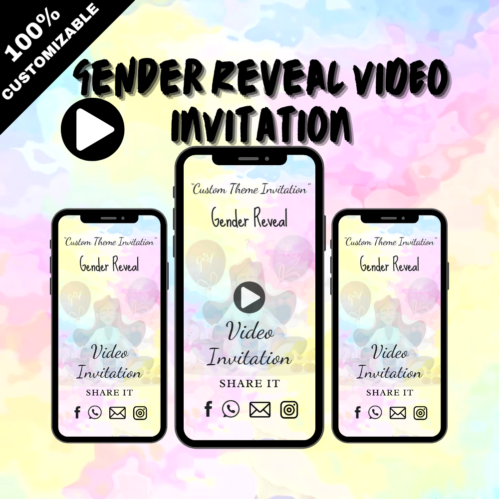 Gender Reveal Video Invitation