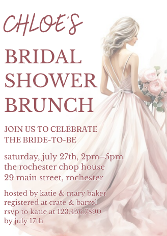 Nearly Mrs Bridal Shower Digital Invitation – Elegant Bridal Shower Card invites