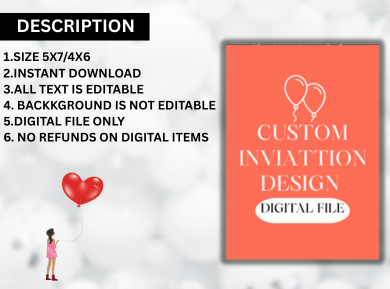 Customize Theme Design Card Invitation - Personalized for Any Party Theme Card invite