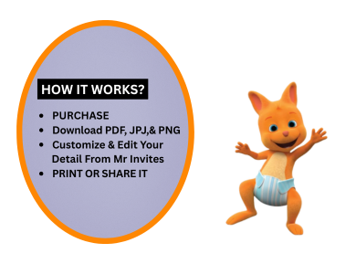 Word Party Birthday Card Invitation for Kids – Personalized Digital Card Invite for a Fun