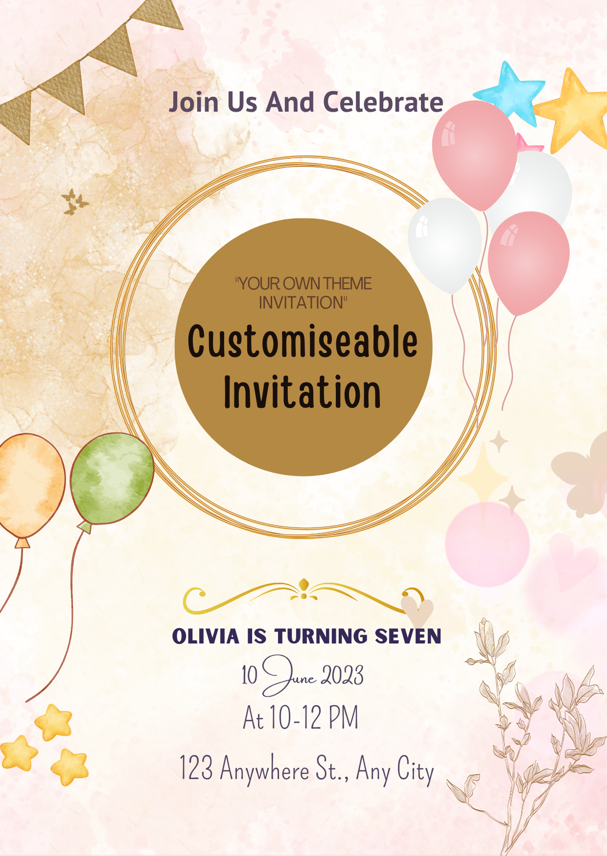 Personalized Theme Digital Card Invitation - Personalized &amp; Unforgettable Designs Theme Invite