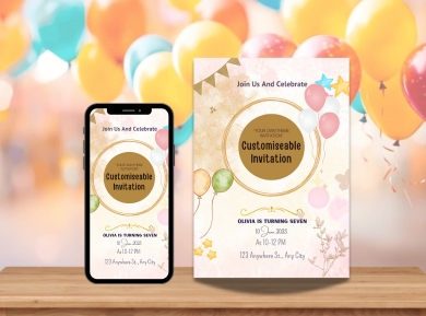 Personalized Theme Digital Card Invitation - Personalized &amp; Unforgettable Designs Theme Invite