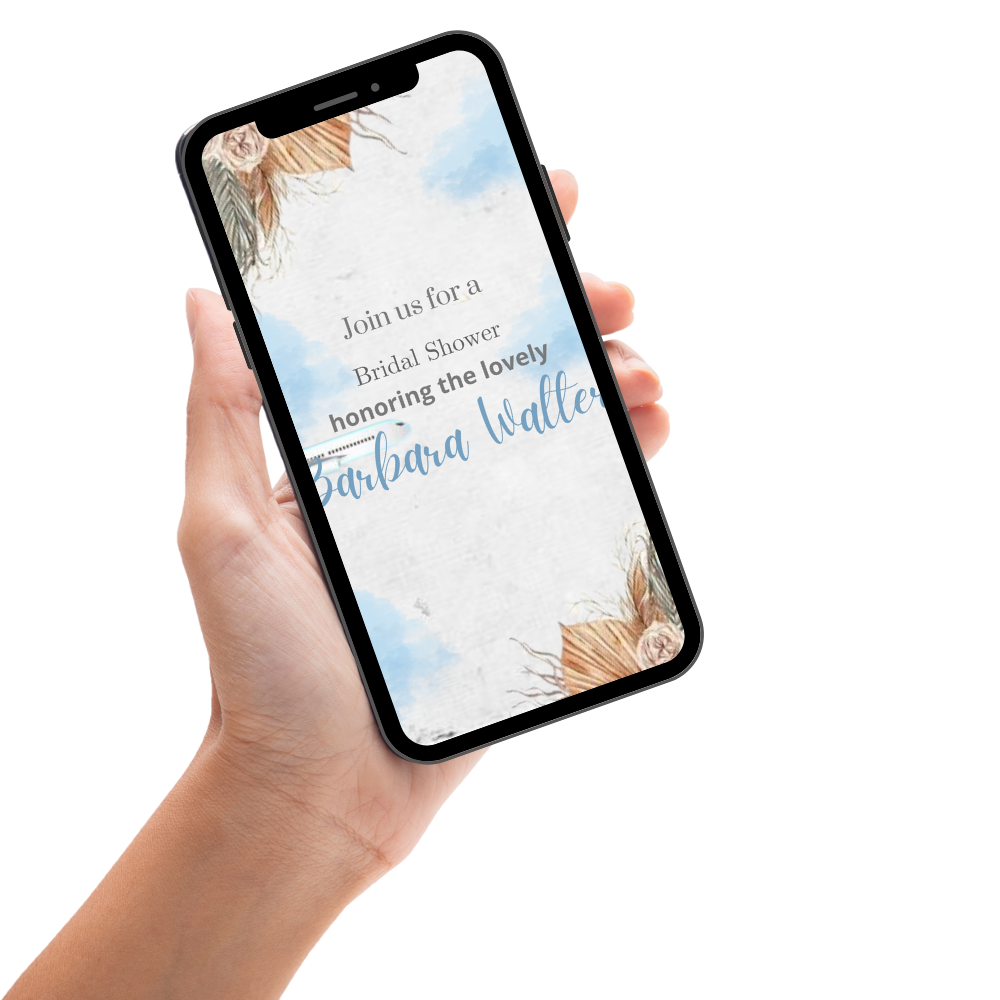 Passport to Love Bridal Shower Video Invitation – Travel Themed Animated Digital Invite