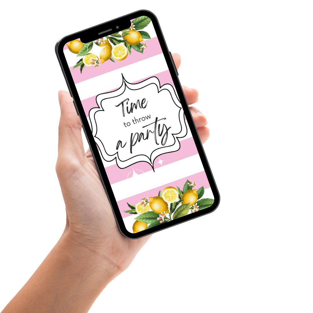 Squeeze Bridal Shower Video Invitation – Animated Lemon Theme Digital Video Invite