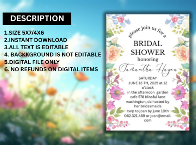 Spring Fairy Blossom Wedding Card Invitation – Enchanting Floral Themed Digital Invite