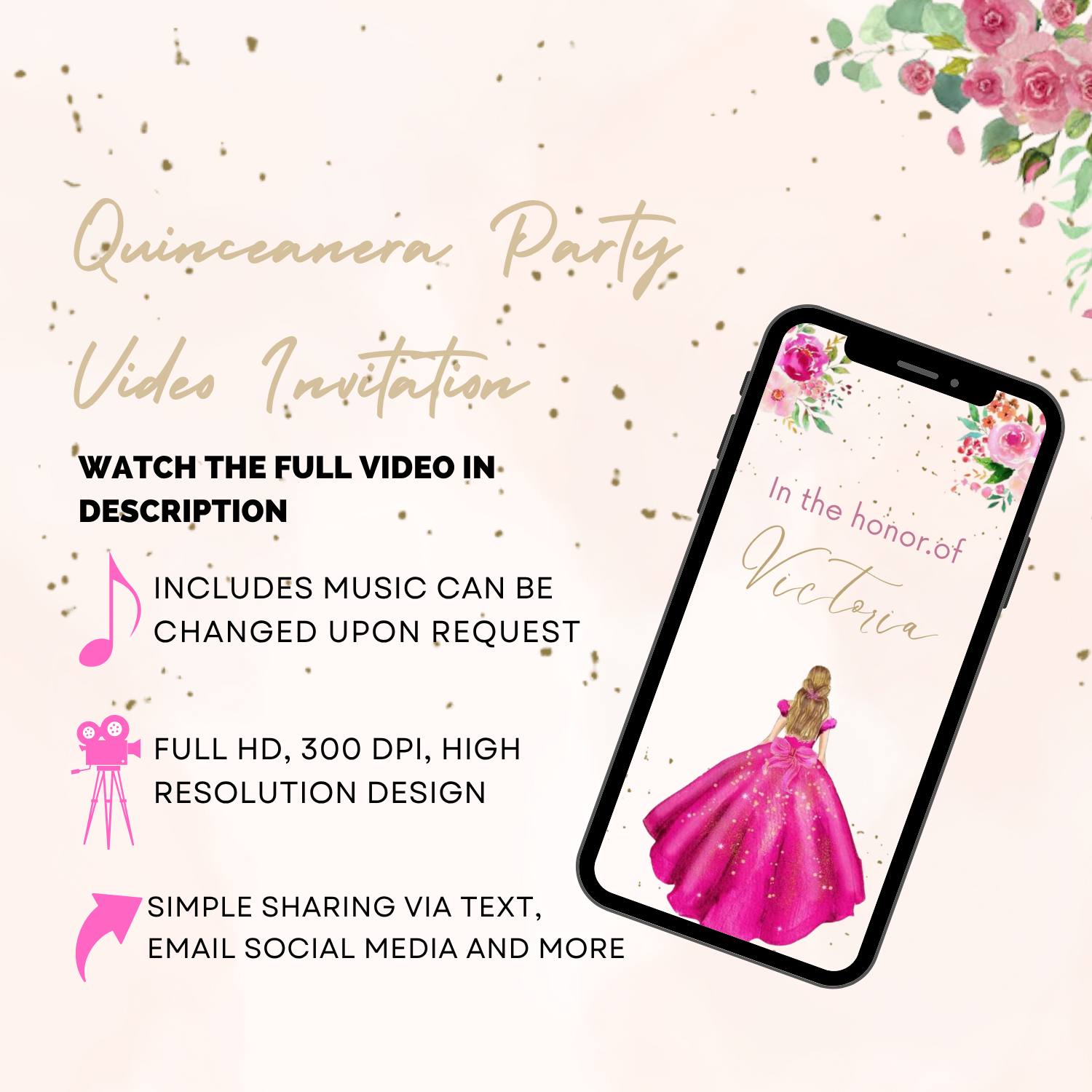 Quinceanera Video Invitation