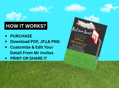 Slam Dunk Birthday Bash Card Invitation - Custom Basketball Party Digital Invitation
