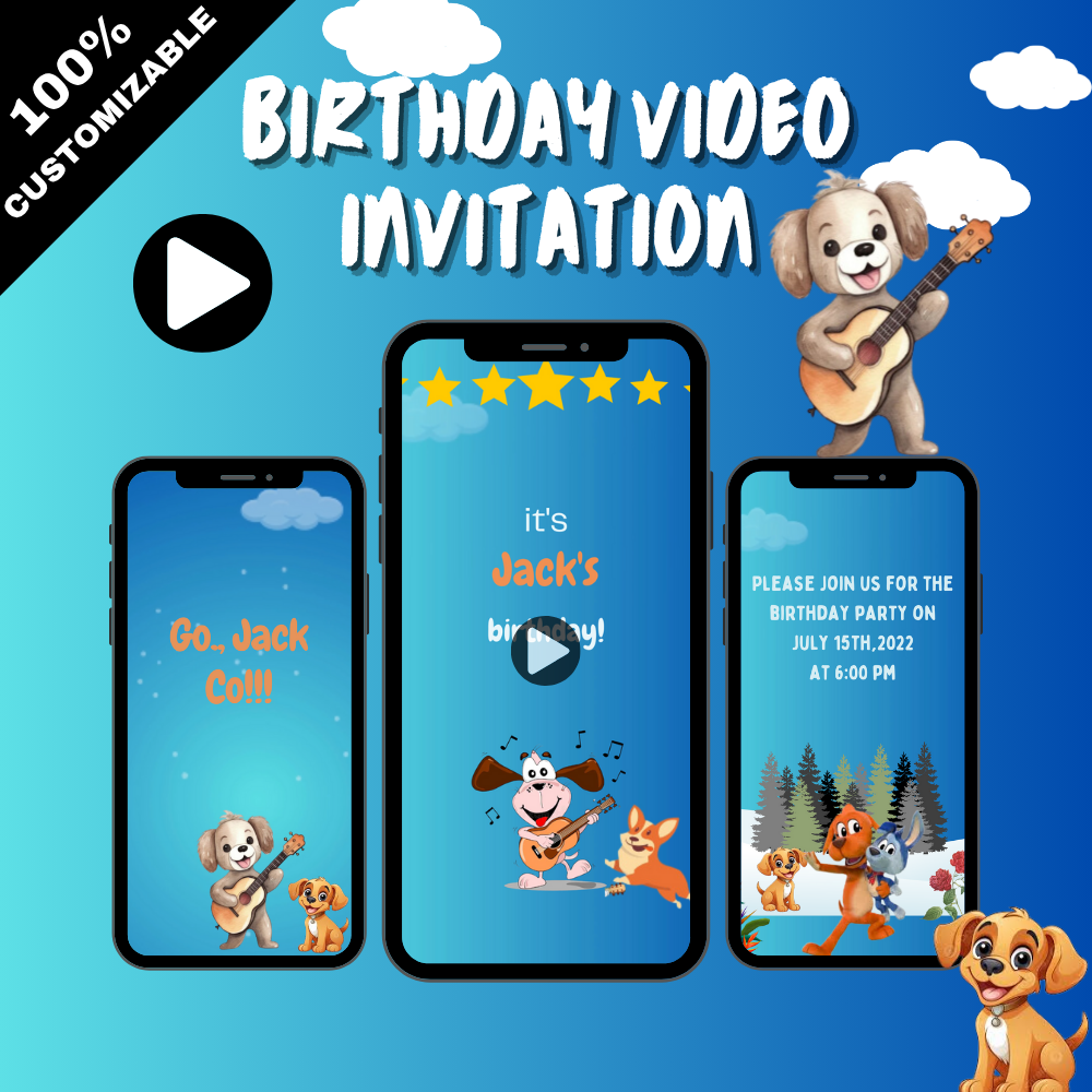 Go Dog Go Themed Birthday Video Invitation – Custom Video Invite for a Party Celebration!