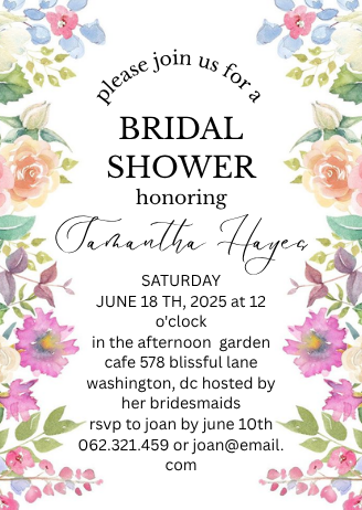 Spring Fairy Blossom Wedding Card Invitation – Enchanting Floral Themed Digital Invite