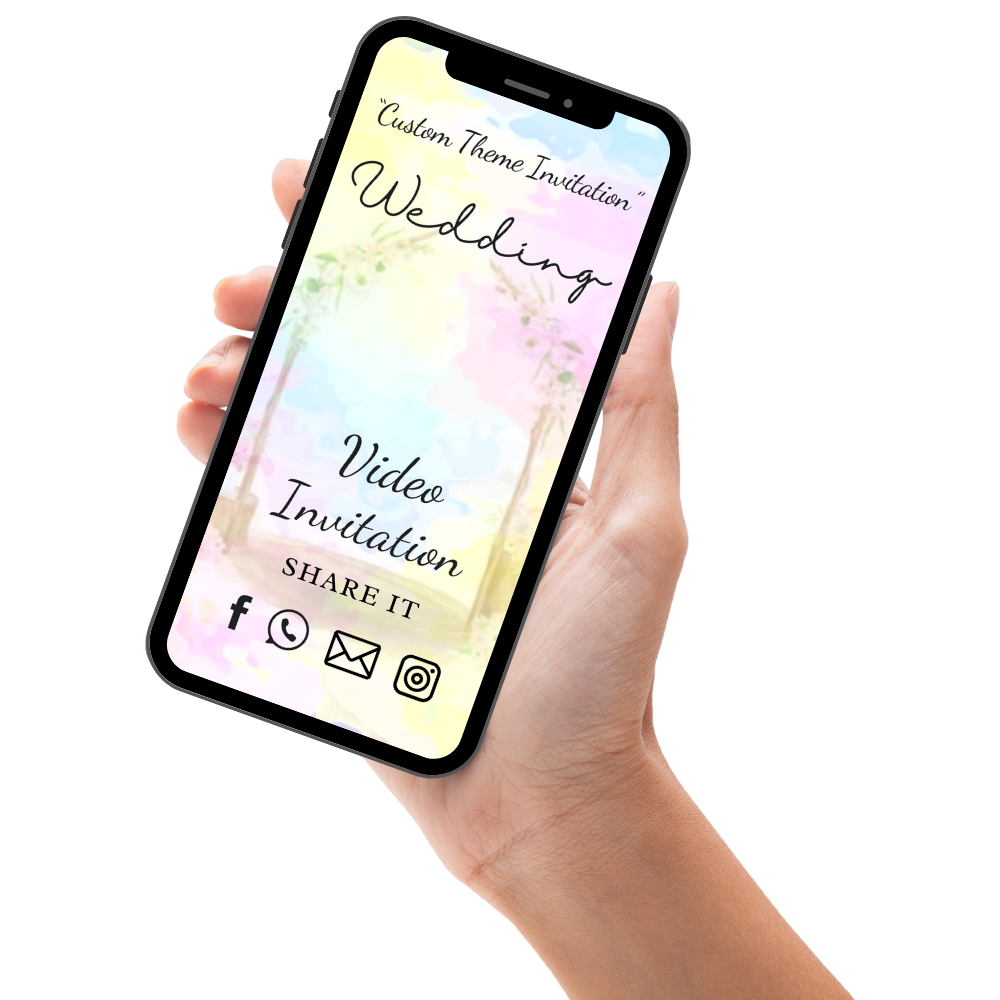 Wedding Theme Video Invitation – Fully Customizable Theme &amp; Design Digital Invite