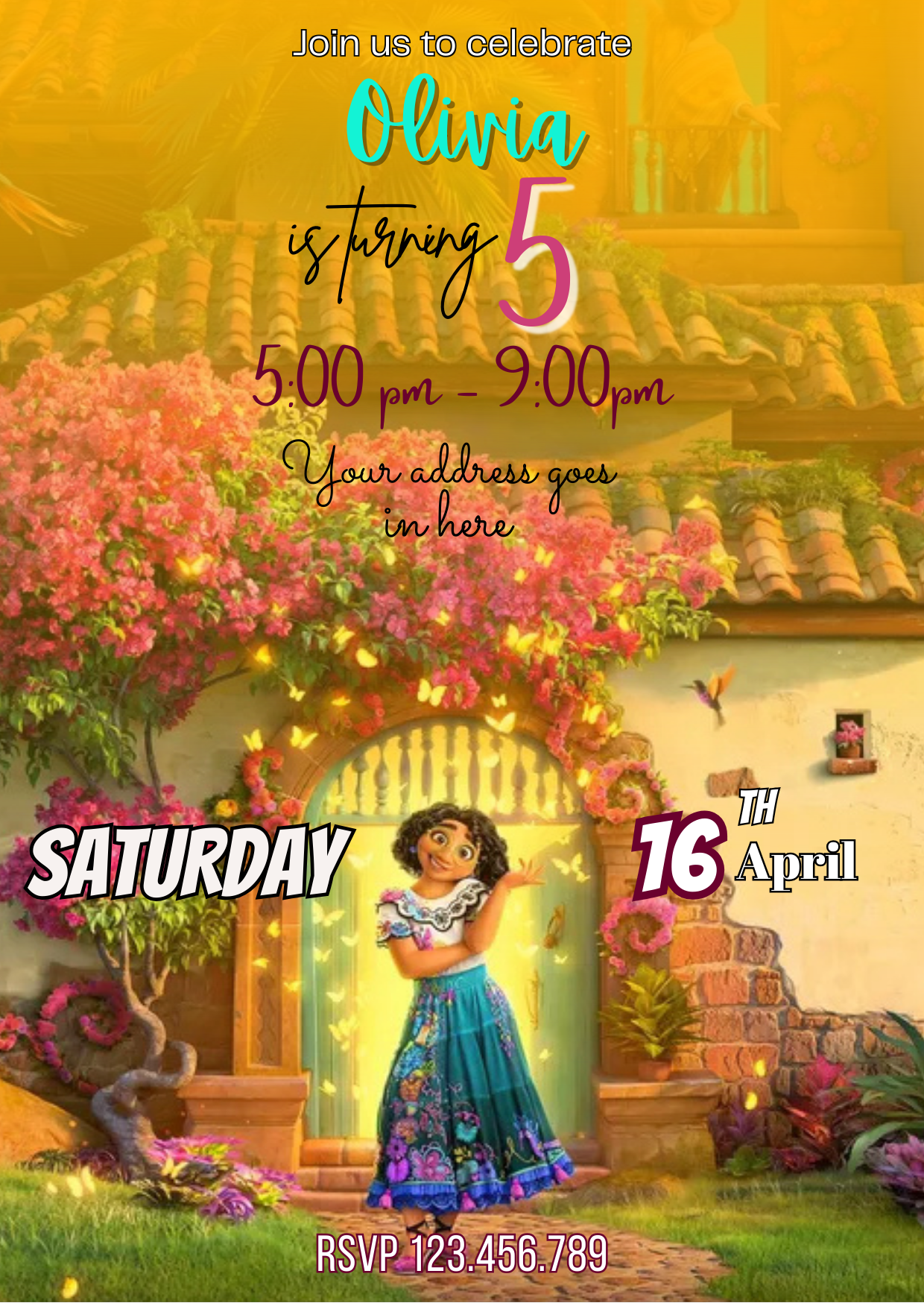 Encanto Digital Birthday Card Invitation – Personalized & Magical Party Digital Invite