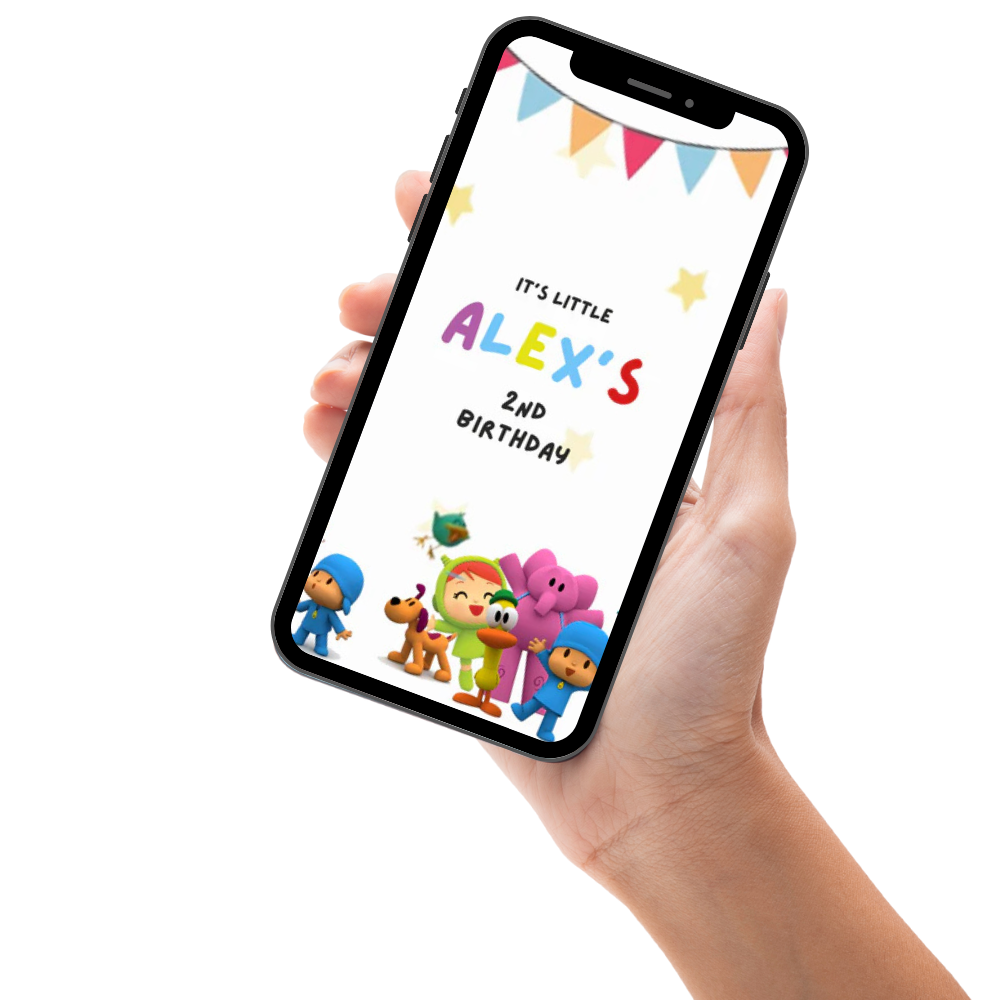Pocoyo Birthday Party Digital Invitation – Animated Video Invite for Kids