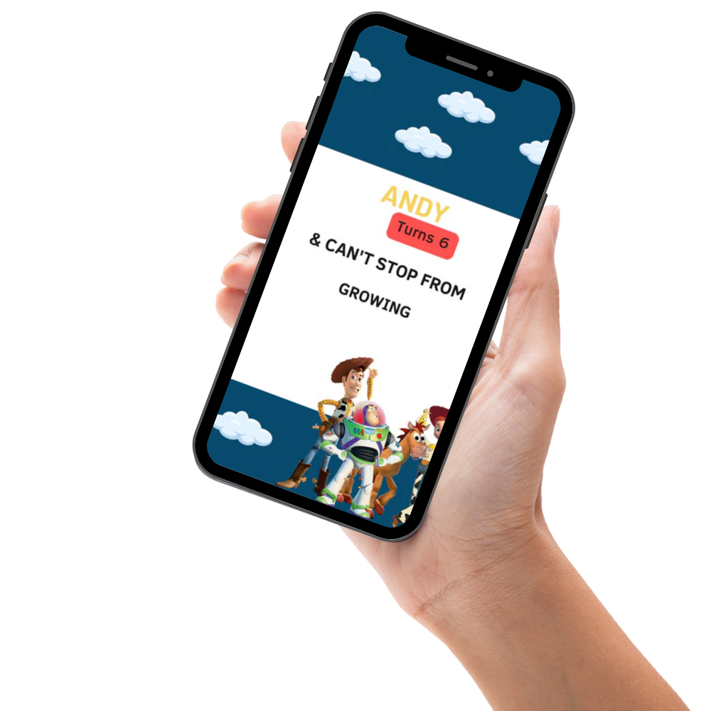 Toy Story Birthday Theme Video Invitation – Animated Digital Party Invite for Kids