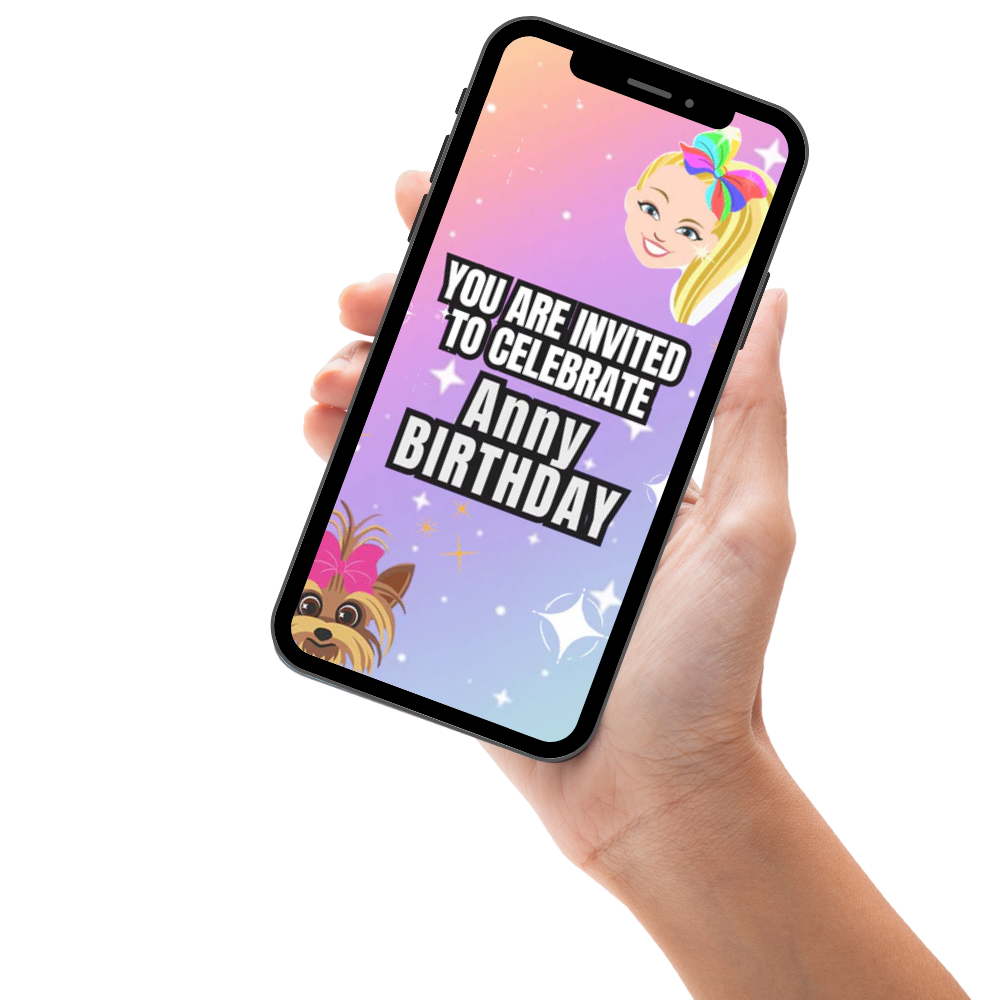 Jojo Siwa Theme Birthday Video Invitation – Sparkle, Dance &amp; Celebrate in Style!