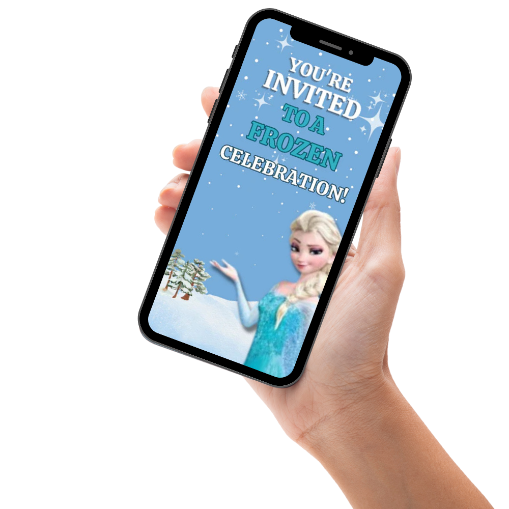 Magical Frozen Theme Birthday Video Invitation – Personalized Animated Digital Invite!