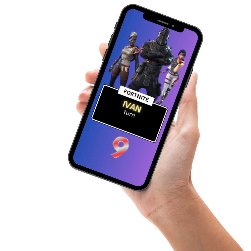 Epic Fortnite Birthday Party Video Invitation – Custom Party Digital Invite for Gamers