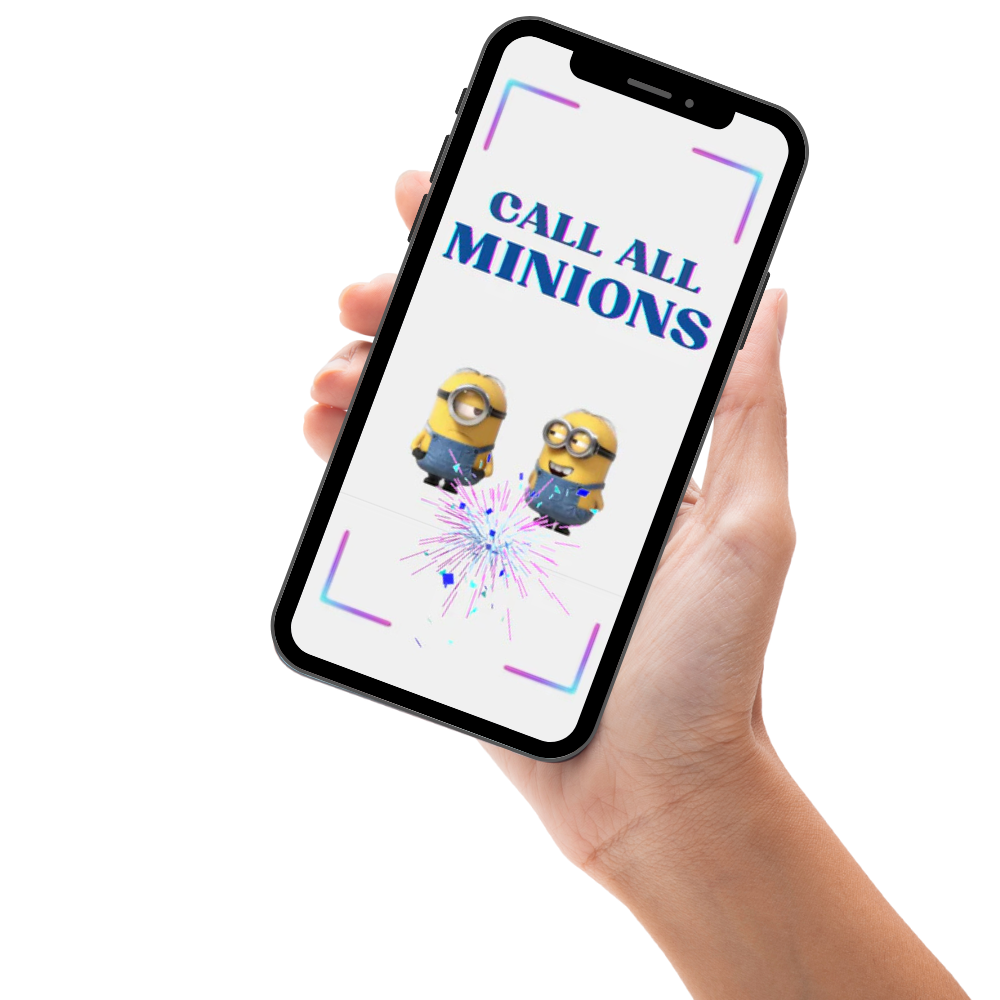 Minions Birthday Video Invitation – Call All Minions Digital Party Invite for Kids