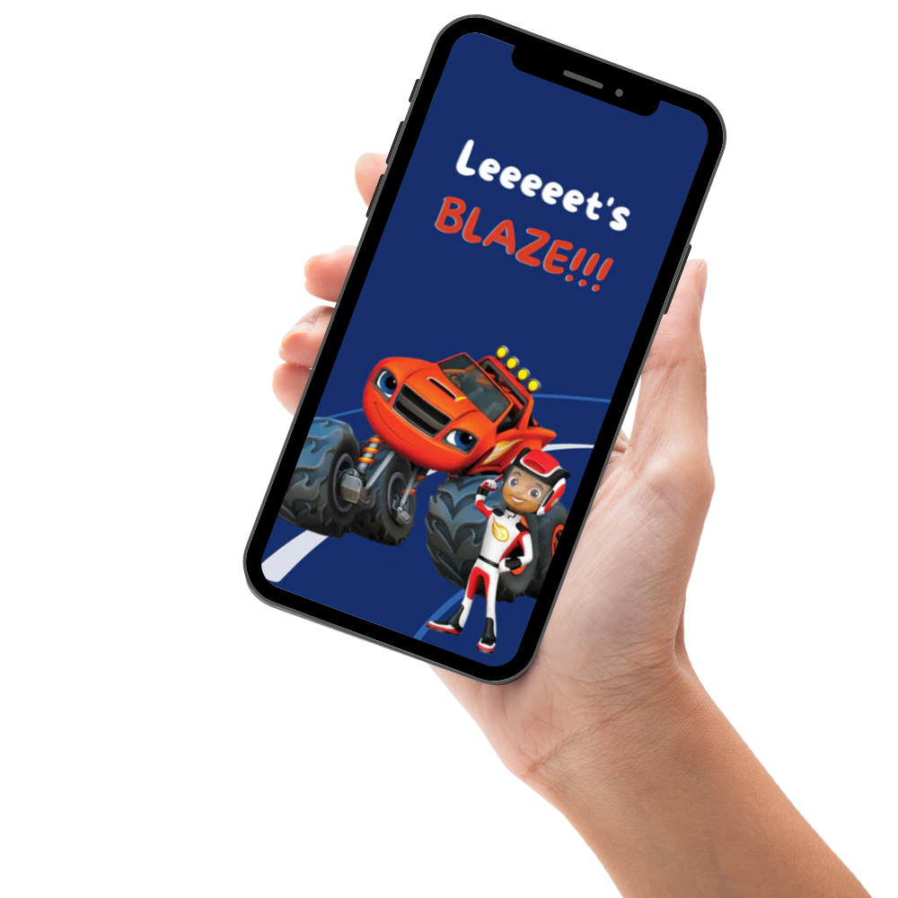 Blaze and the Monster Birthday Video Invitation – Fun Animated Party Digital Invite