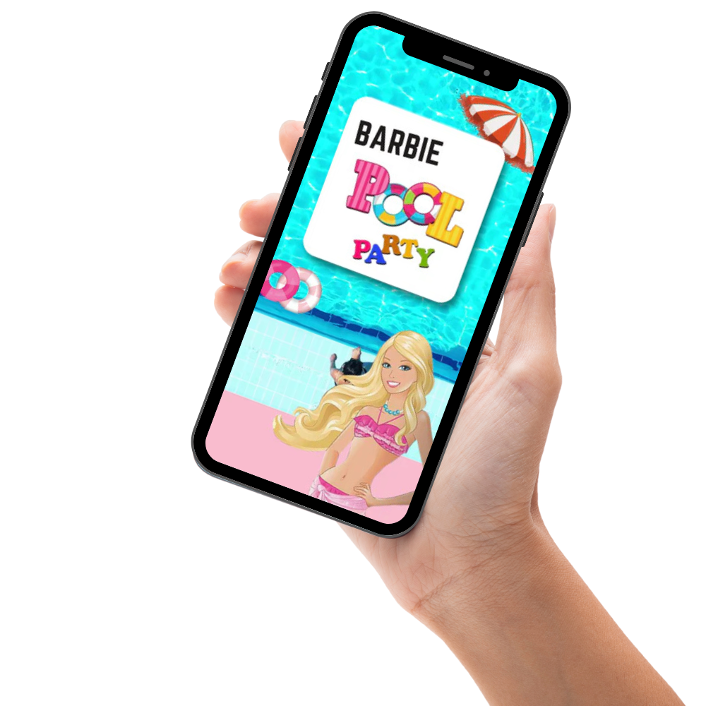 Barbie Pool Party Video Invitation – Animated &amp; Glamorous Digital Invite for Girls