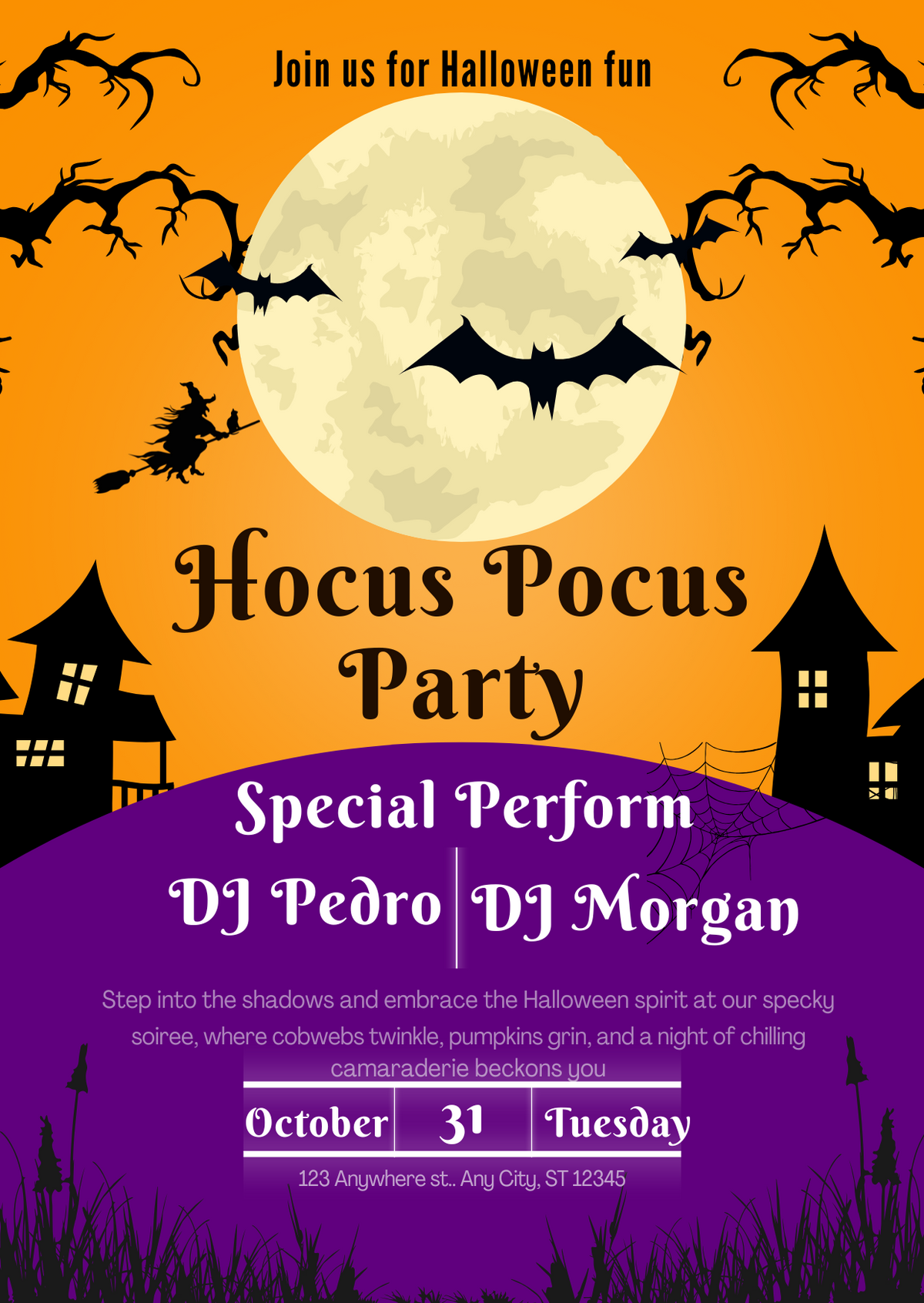 Magical Hocus Pocus Birthday Card Invitation – Custom Digital Invite for a Haunting Celebration