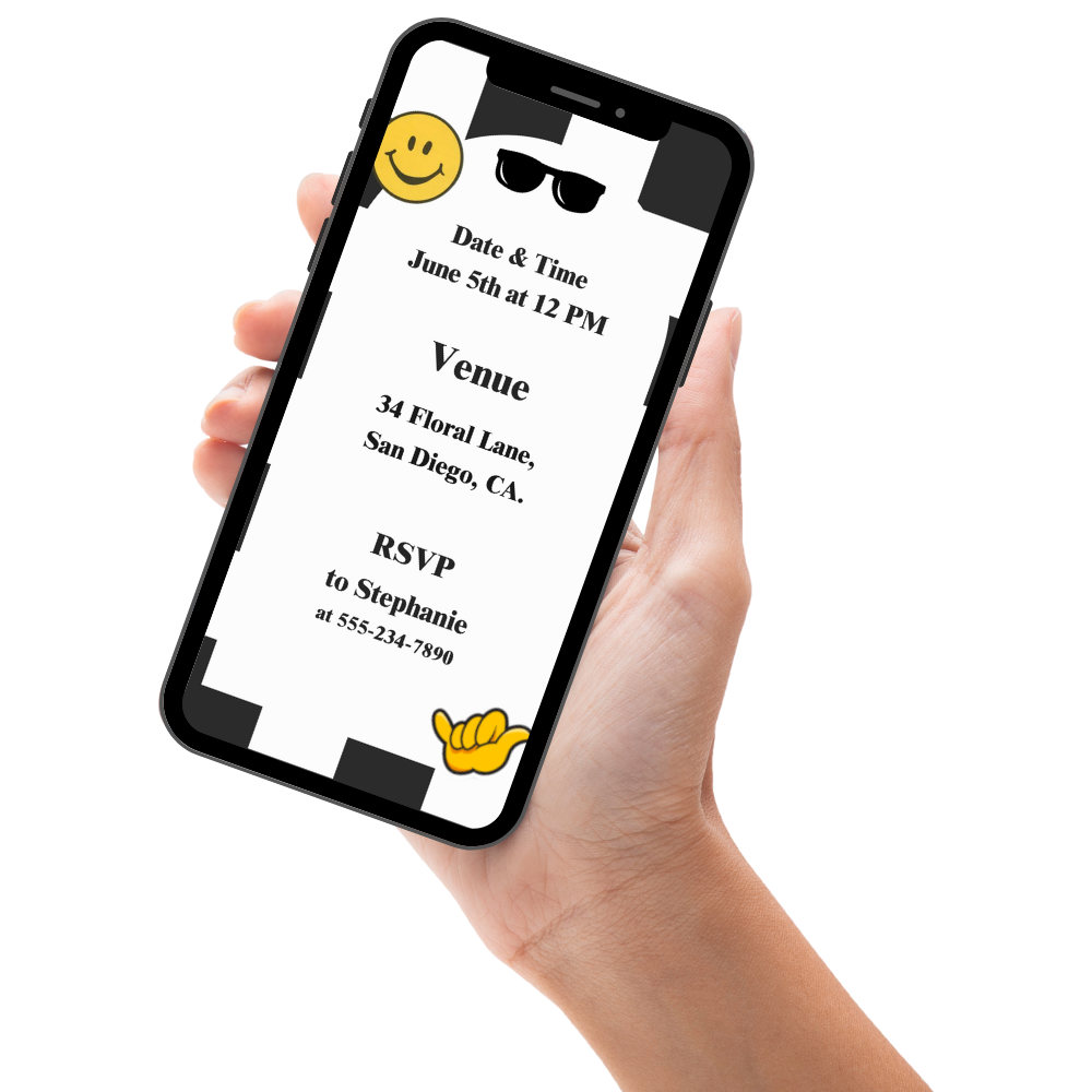 One Happy Dude First Birthday Video Invitation - One Happy Dude Theme Digital Invite