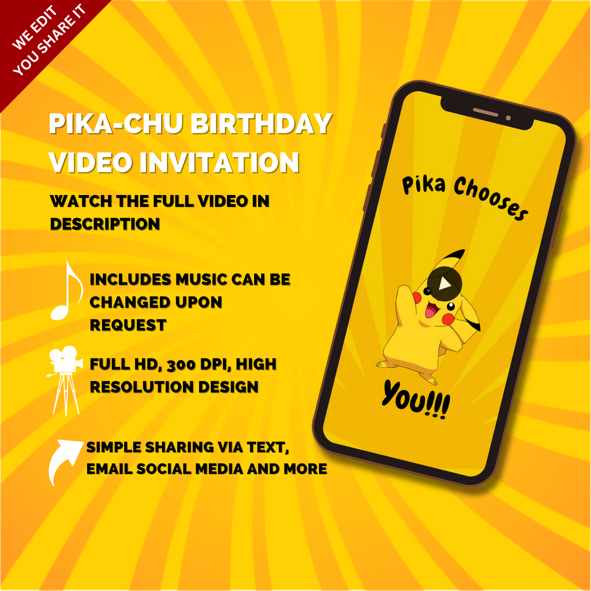 Animated Pokémon Birthday Video Invitation – Catchy, Fun Filled Digital Invite