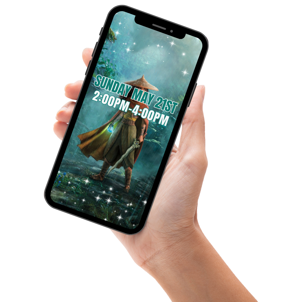 Raya And The Last Dragon Birthday Video Invitation – Magical Kids Birthday Party Digital Invitation