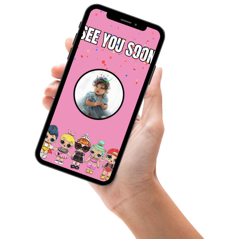 Sparkling LOL Surprise Dolls Birthday Video Invitation – Animated Theme Birthday Digital Invite