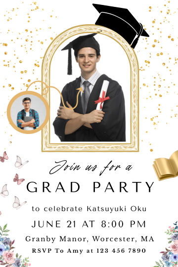 Personalized Theme Sophisticated Digital Card Invitation - Digital Invite for Party Celebration