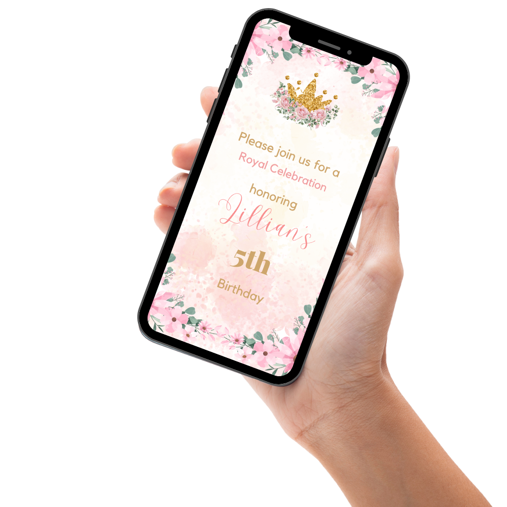 Royal Five Birthday Video Invite – Custom Animated Party Invitation