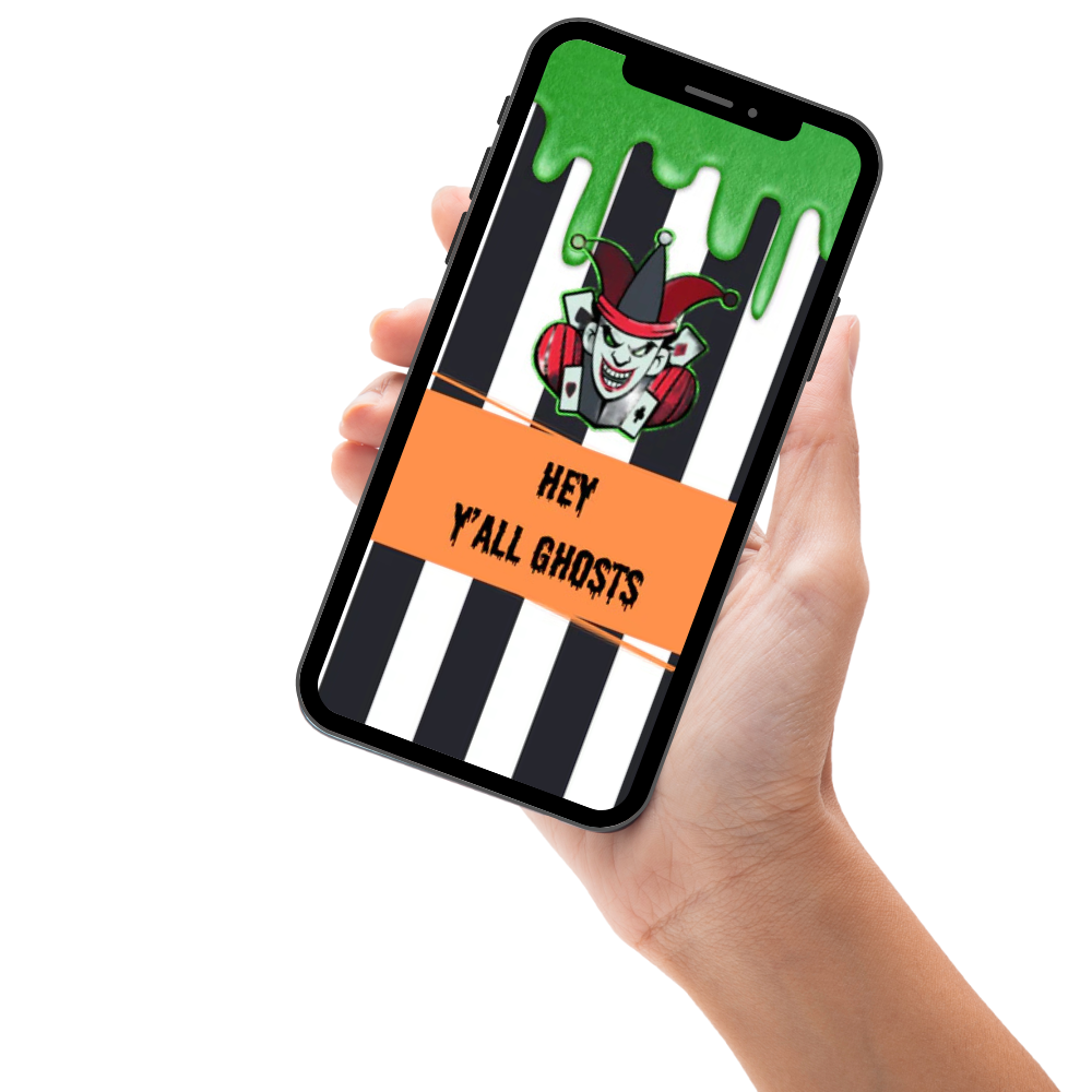 Halloween Beetlejuice Theme Digital Invitation – Spooky Halloween Party Video Invite