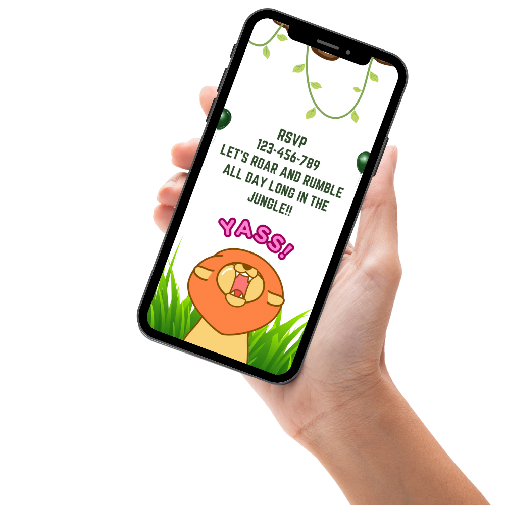 Wild Adventure Jungle Birthday Invitation – Fun Safari Themed Digital Video Invitation