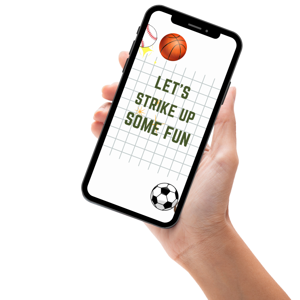 Sports Theme Kids Party Video Invitation – High-Energy Animated Digital Invite