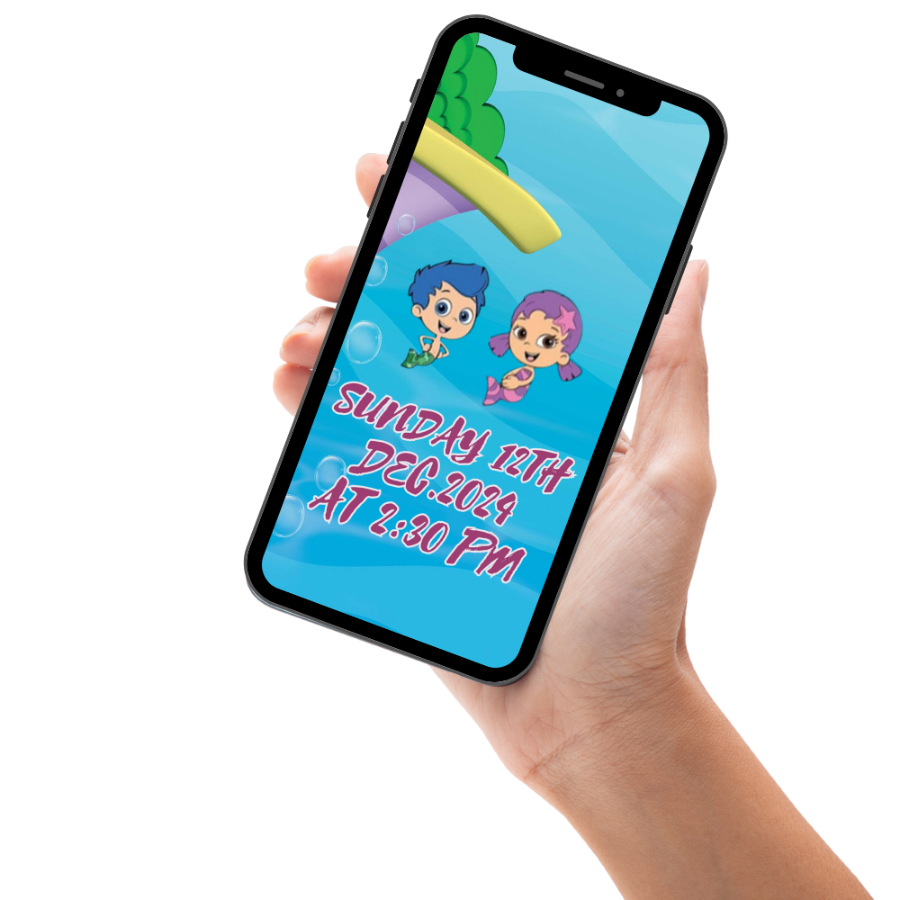 Animated Bubble Guppies Birthday Invitation – Cute &amp; Colorful Digital Party Video Invite