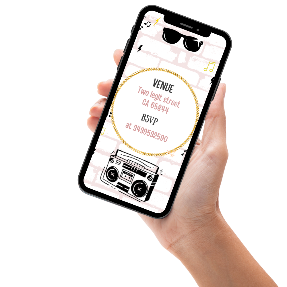 Two Legit Girl Birthday Party Video Invitation - Bold &amp; Cool Animated Invite For Kids