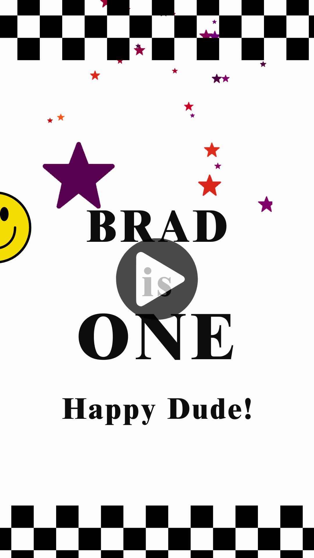 One Happy Dude First Birthday Video Invitation - One Happy Dude Theme Digital Invite