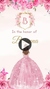 Pastel Pink & Gold Quinceanera Video Invitation - Elegant Theme Party Digital Invite
