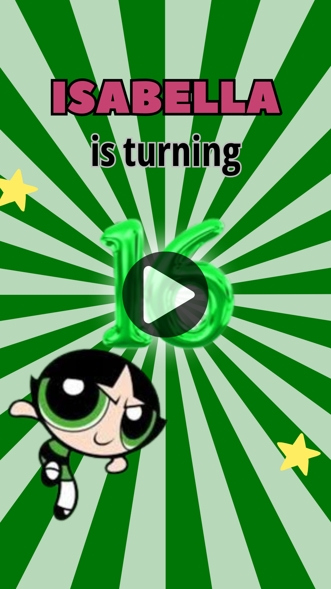 Powerful Girls Birthday Video Invitation – Animated Superhero-Themed Party Invite