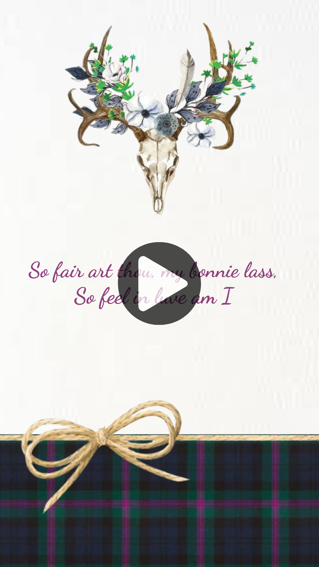 Scottish Theme Wedding Video Invitation – Scottish Theme Digital Wedding Invite & Save the Datete