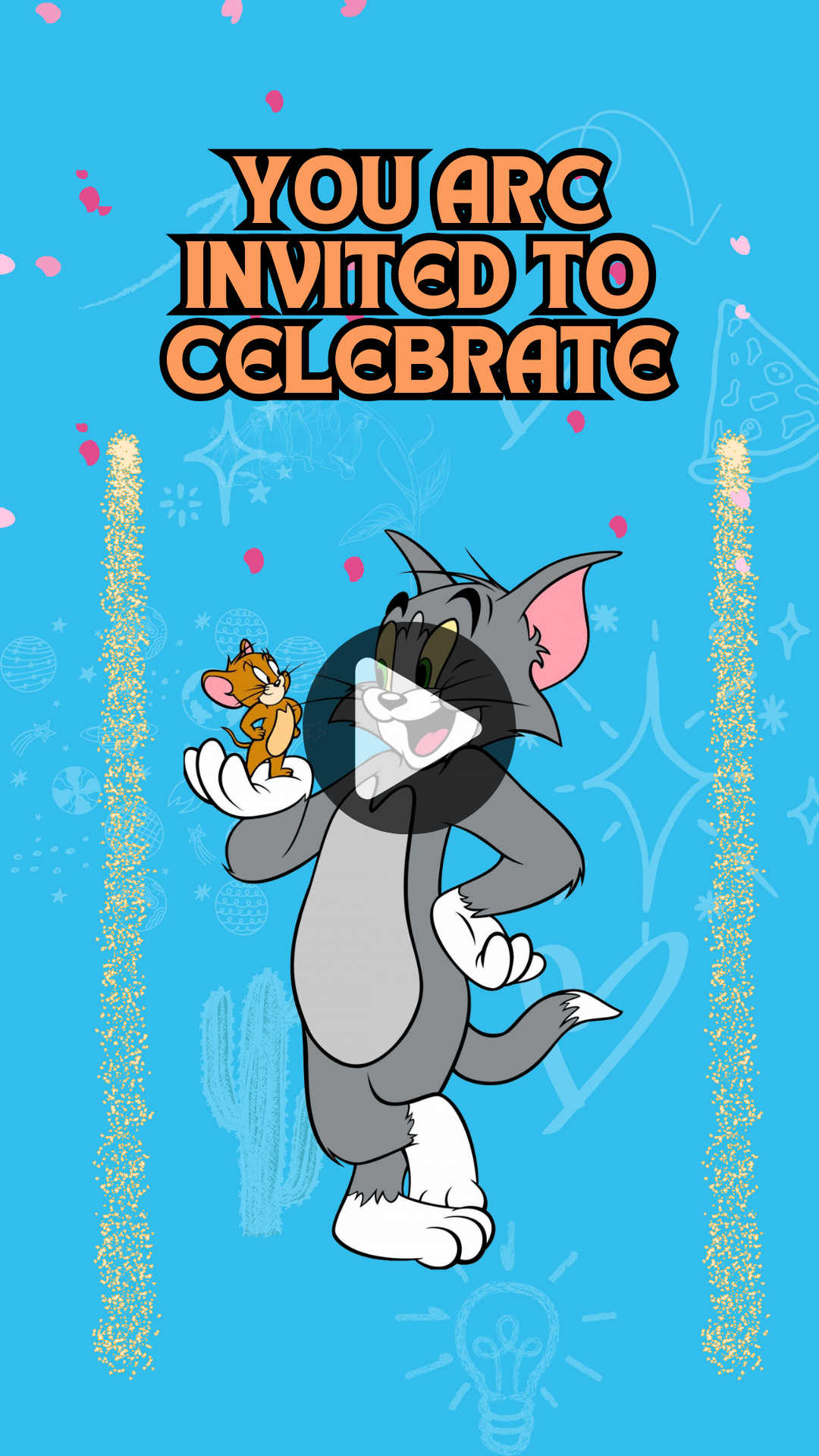 Tom & Jerry Birthday Video Invitation – Classic Cartoon Digital Party Invite
