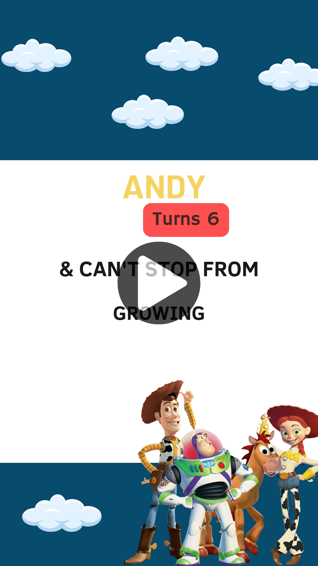 Toy Story Birthday Theme Video Invitation – Animated Digital Party Invite for Kids