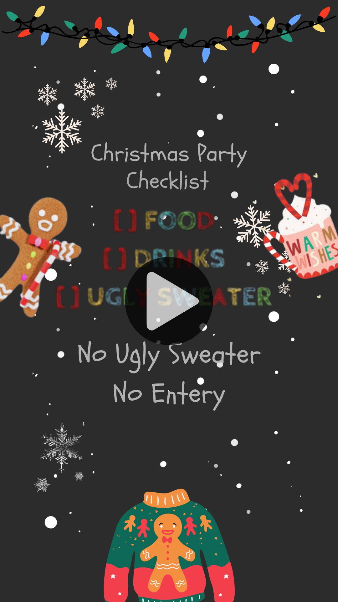 Christmas Ugly Sweater Party Video Invitation – Festive Digital Invite