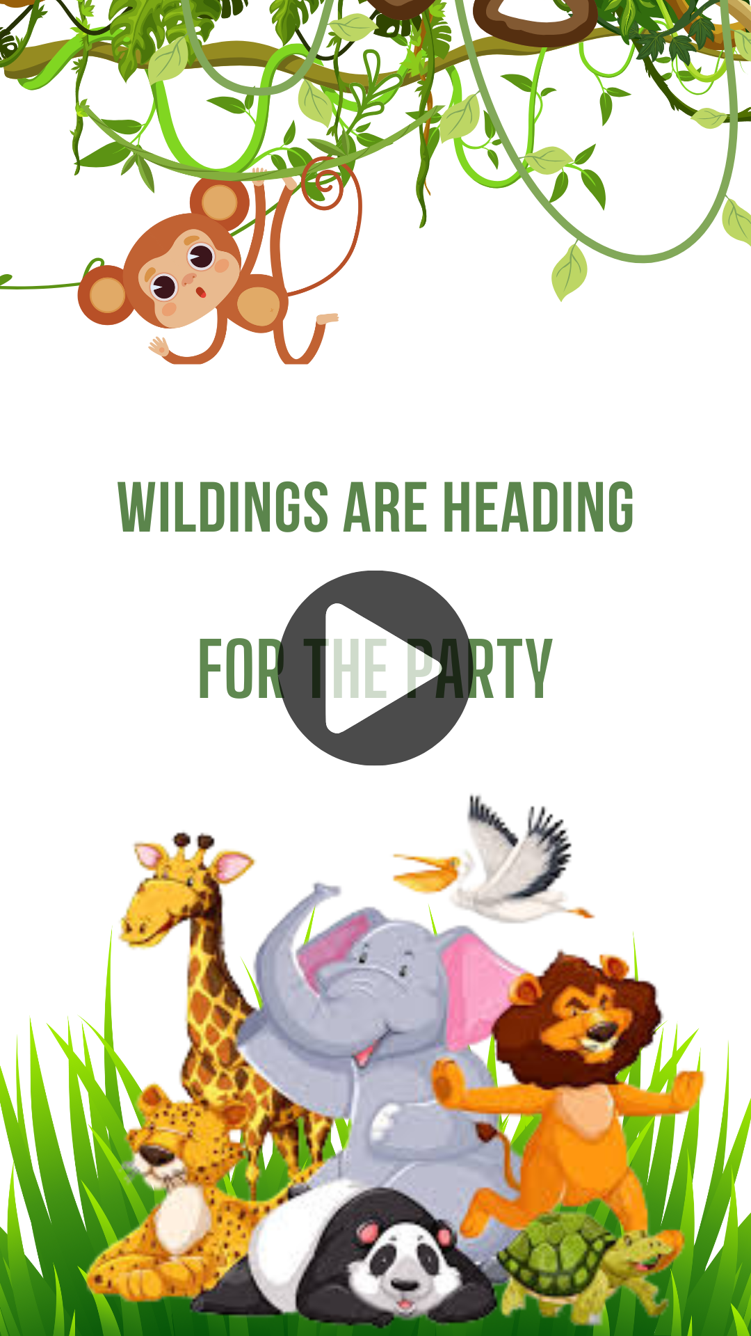 Wild Adventure Jungle Birthday Invitation – Fun Safari Themed Digital Video Invitation