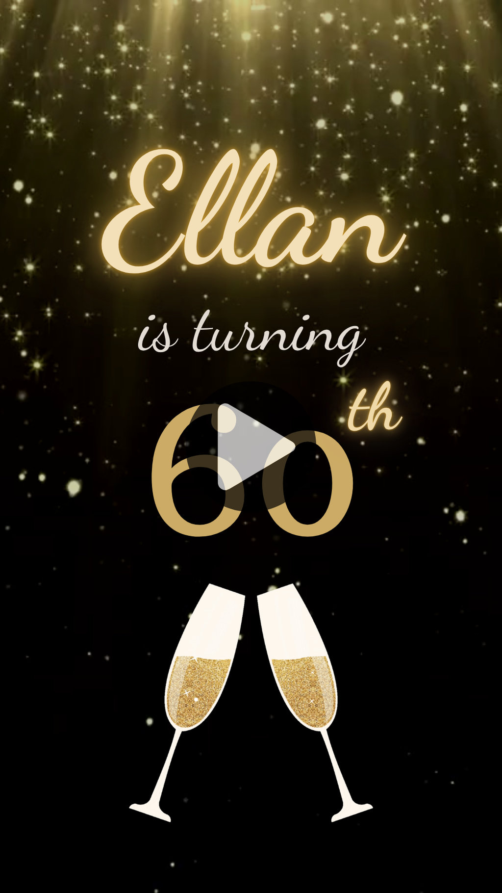 60th Birthday Video Invitation – Stunning Animated Digital Invite