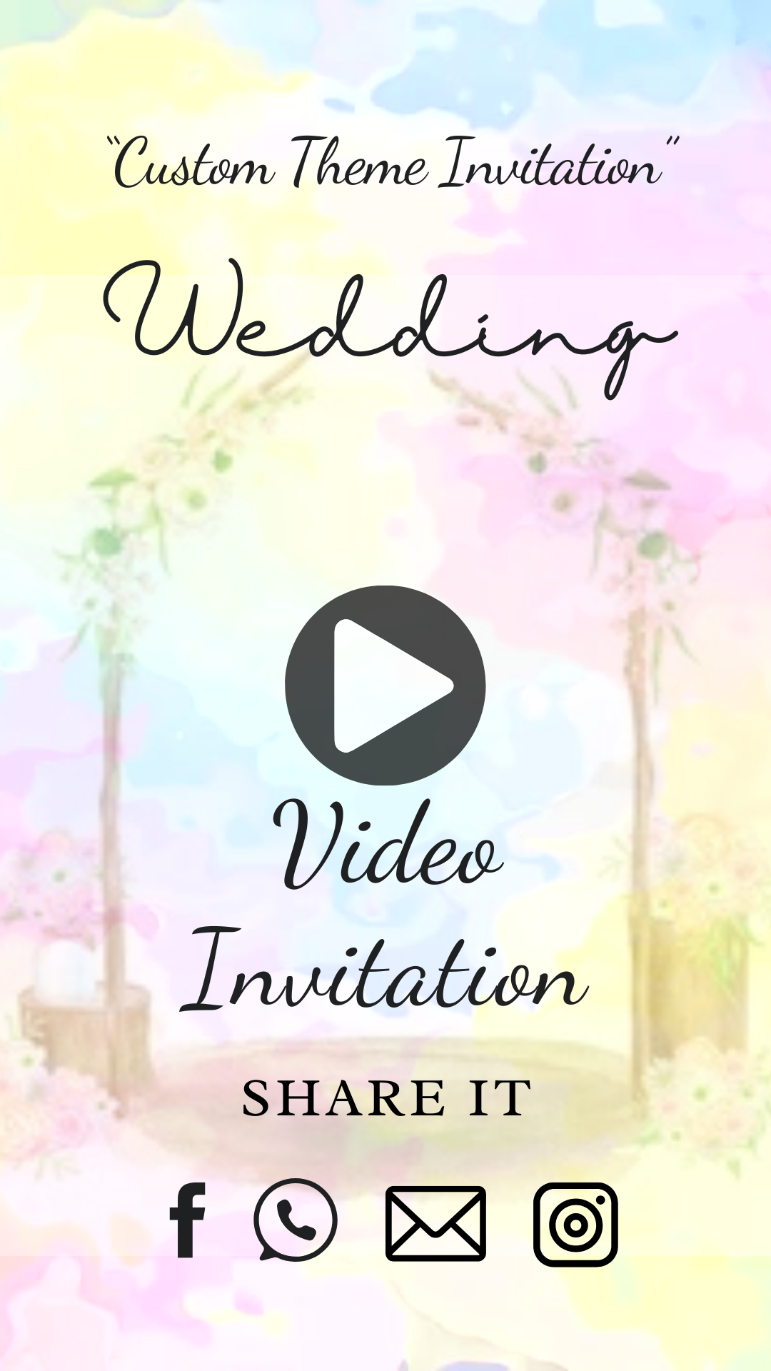 Wedding Theme Video Invitation – Fully Customizable Theme & Design Digital Invite