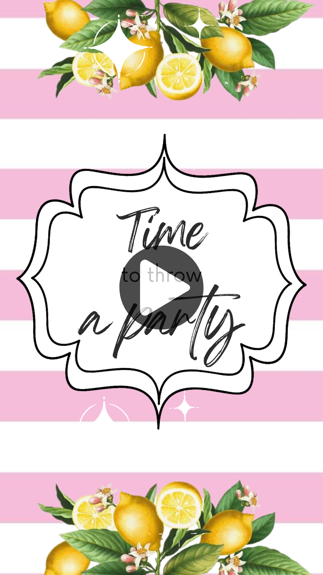 Squeeze Bridal Shower Video Invitation – Animated Lemon Theme Digital Video Invite