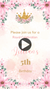 Royal Five Birthday Video Invite – Custom Animated Party Invitation