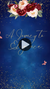 Royal Blue & Burgundy Floral Quinceañera Video Invitation - Elegant Quince Años Digital Invite