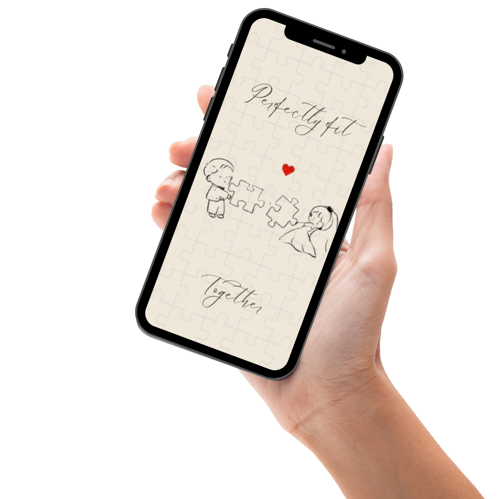 Puzzle Wedding Perfectly Fit Together Video Invitation - Puzzle Theme Wedding Digital Invite